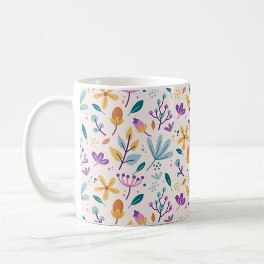 Blumenmuster Kaffeetasse (Links)