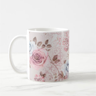 Blumenmuster Kaffeetasse