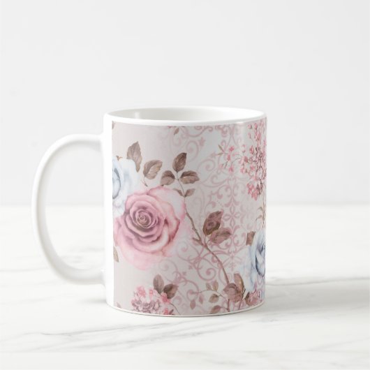 Blumenmuster Kaffeetasse (Links)