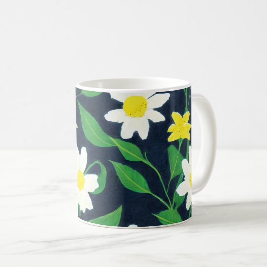 Blumenmuster Kaffeetasse (VorderseiteRechts)