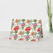 Blumenmuster Karte (Rückseite)