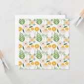 Blumenmuster Karte (Vorderseite/Rückseite Beispiel)