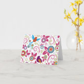 Blumenmuster Karte (Gelbe Blume)