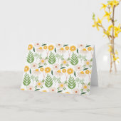 Blumenmuster Karte (Gelbe Blume)