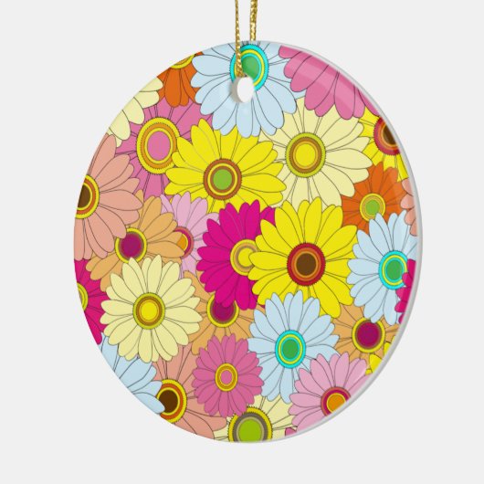 Blumenmuster Keramik Ornament (Links)