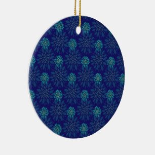 Blumenmuster Keramik Ornament