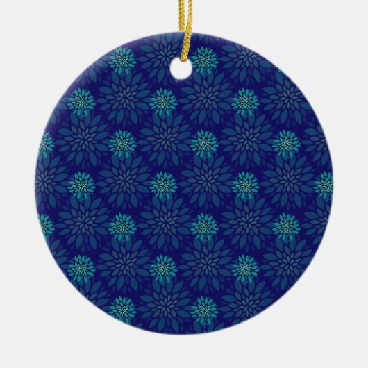 Blumenmuster Keramik Ornament (Vorne)