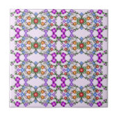 Blumenmuster Keramikfliese Vintage-Design (Vorderseite)