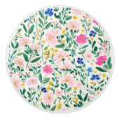 Blumenmuster Keramikknauf (Vorderseite)