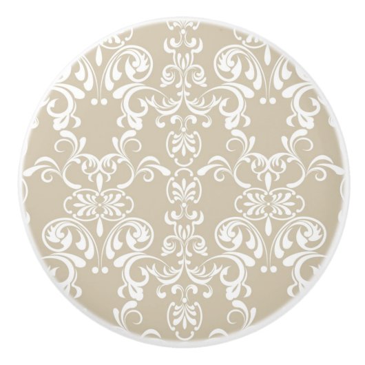 Blumenmuster Keramikknauf (Vorderseite)