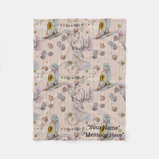 Blumenmuster-Kinderzimmer-Babydecke Fleecedecke (Vorderseite)