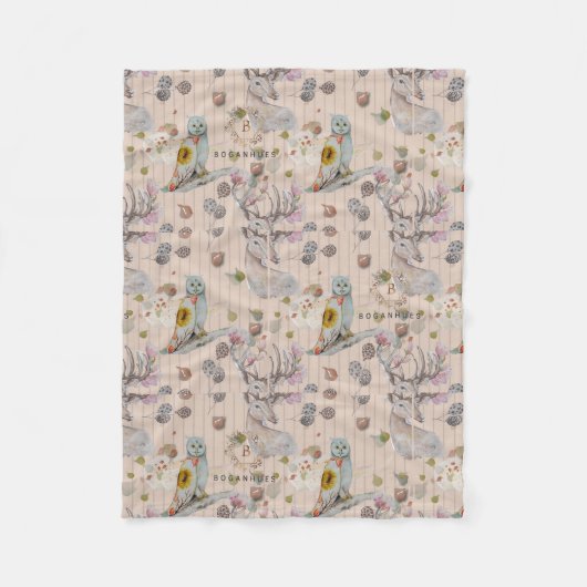 Blumenmuster-Kinderzimmer-Babydecke Fleecedecke (Vorderseite)