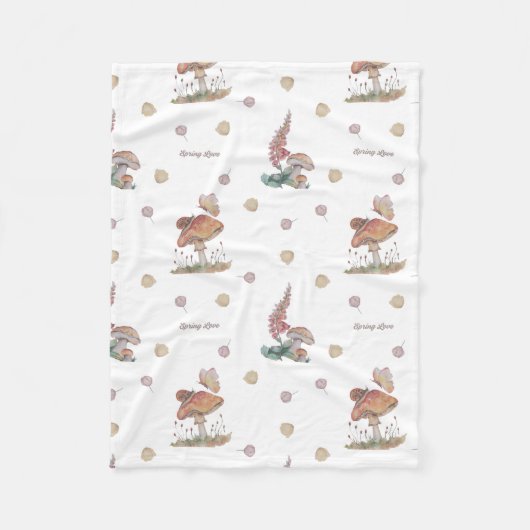 Blumenmuster-Kinderzimmer-Babydecke Fleecedecke (Vorderseite)