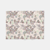 Blumenmuster-Kinderzimmer-Babydecke Fleecedecke (Vorderseite (Horizontal))