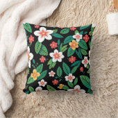 Blumenmuster Kissen (Decke)