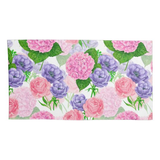 Blumenmuster Kissenbezug (Rückseite-Rechts)