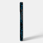 Blumenmuster klassischer Monoton Blue.A07 Black BG Case-Mate iPhone Hülle (Rückseite / Links)