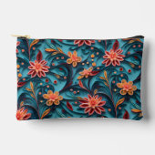 Blumenmuster Klein Zubehörtasche (Vorderseite)