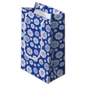 Blumenmuster Kleine Geschenktüte (Vorderseite Schrägansicht)
