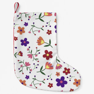Blumenmuster- Kleiner Weihnachtsstrumpf