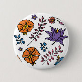 Blumenmuster-Knopf Button (Vorderseite)