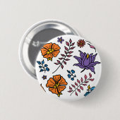 Blumenmuster-Knopf Button (Vorne & Hinten)