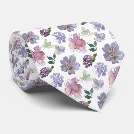 Blumenmuster Krawatte (Gerollt)