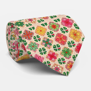 Blumenmuster Krawatte