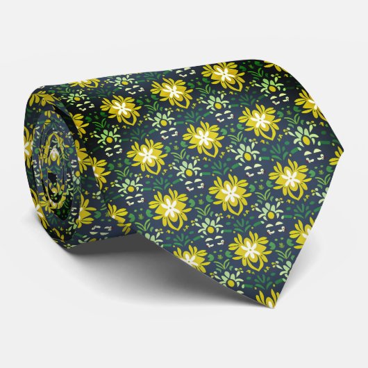 Blumenmuster-Krawatte Krawatte (Gerollt)