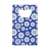 Blumenmuster Kreditkartenflaschenöffner (Vorderseite)