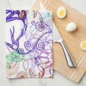 Blumenmuster Küchentuch (Viertel Falte)