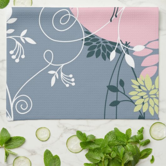 Blumenmuster Küchentuch (Gefaltet)