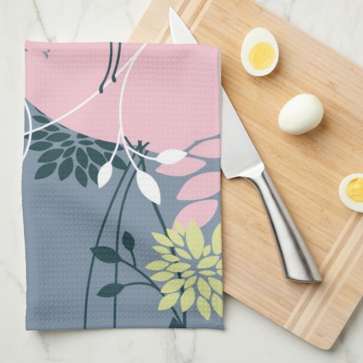 Blumenmuster Küchentuch (Viertel Falte)