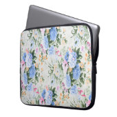 Blumenmuster Laptopschutzhülle (Vorderseite Links)
