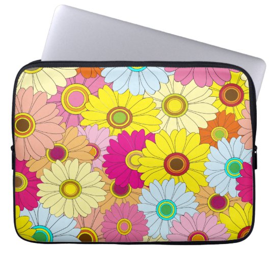 Blumenmuster Laptopschutzhülle (Vorderseite)