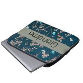 Blumenmuster Laptopschutzhülle (Vorne Knopf)