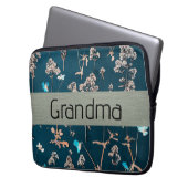 Blumenmuster Laptopschutzhülle (Vorderseite Links)