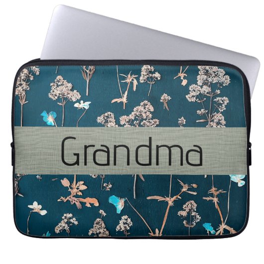 Blumenmuster Laptopschutzhülle (Vorderseite)