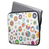 Blumenmuster Laptopschutzhülle (Vorderseite Links)