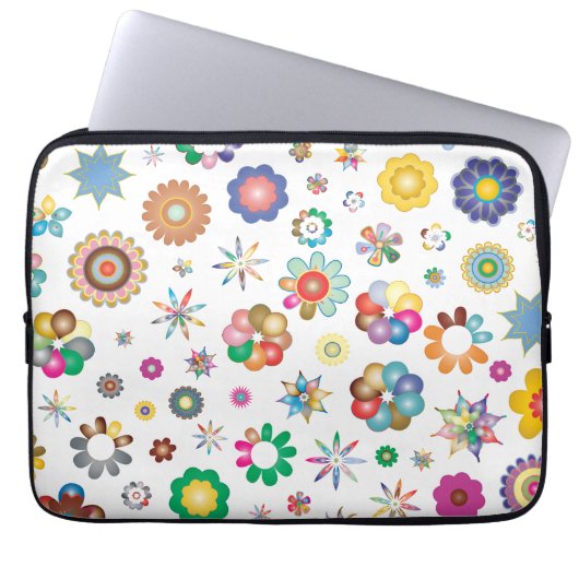 Blumenmuster Laptopschutzhülle (Vorderseite)
