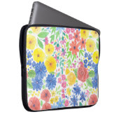 Blumenmuster Laptopschutzhülle (Vorne Rechts)