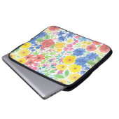 Blumenmuster Laptopschutzhülle (Vorne Knopf)