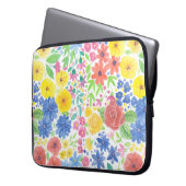 Blumenmuster Laptopschutzhülle (Vorderseite Links)