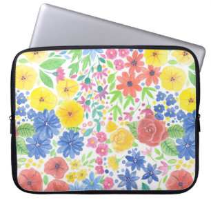 Blumenmuster Laptopschutzhülle