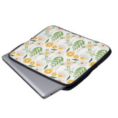 Blumenmuster Laptopschutzhülle (Vorne Knopf)