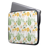 Blumenmuster Laptopschutzhülle (Vorderseite Links)