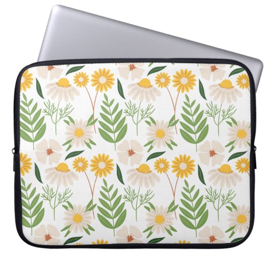 Blumenmuster Laptopschutzhülle (Vorderseite)