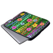Blumenmuster Laptopschutzhülle (Vorne Knopf)