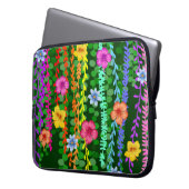 Blumenmuster Laptopschutzhülle (Vorderseite Links)