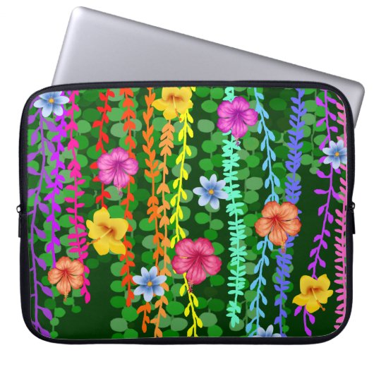 Blumenmuster Laptopschutzhülle (Vorderseite)